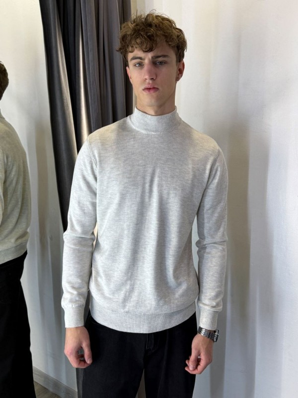 Классический мужской гольф с воротником-стойкой turtleneck sweater  - Изображение 2
