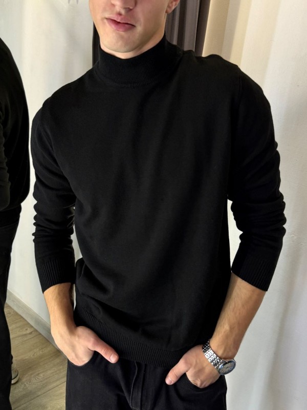 Классический мужской гольф с воротником-стойкой turtleneck sweater  - Изображение 6