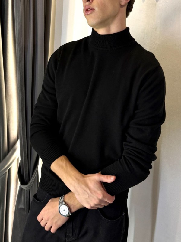 Классический мужской гольф с воротником-стойкой turtleneck sweater  - Изображение 7