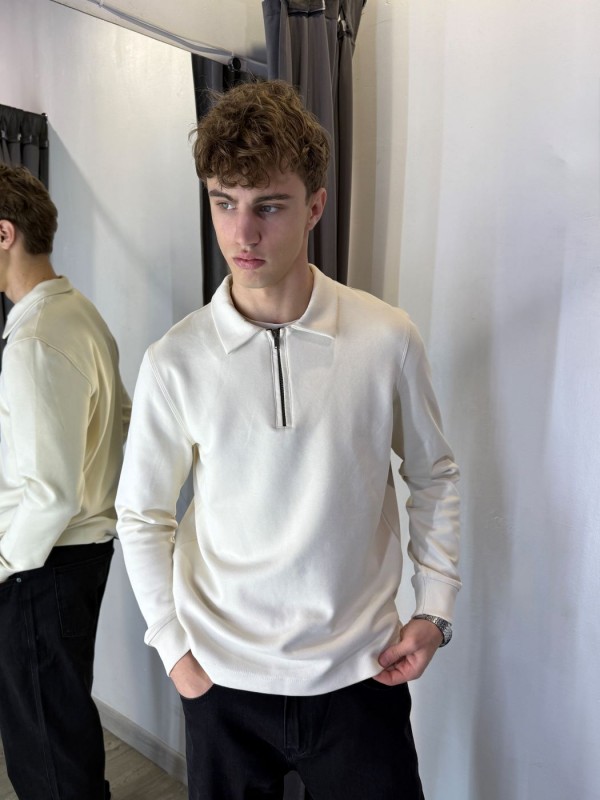 Базовая мужская рубашка поло на молнии modern basic polo