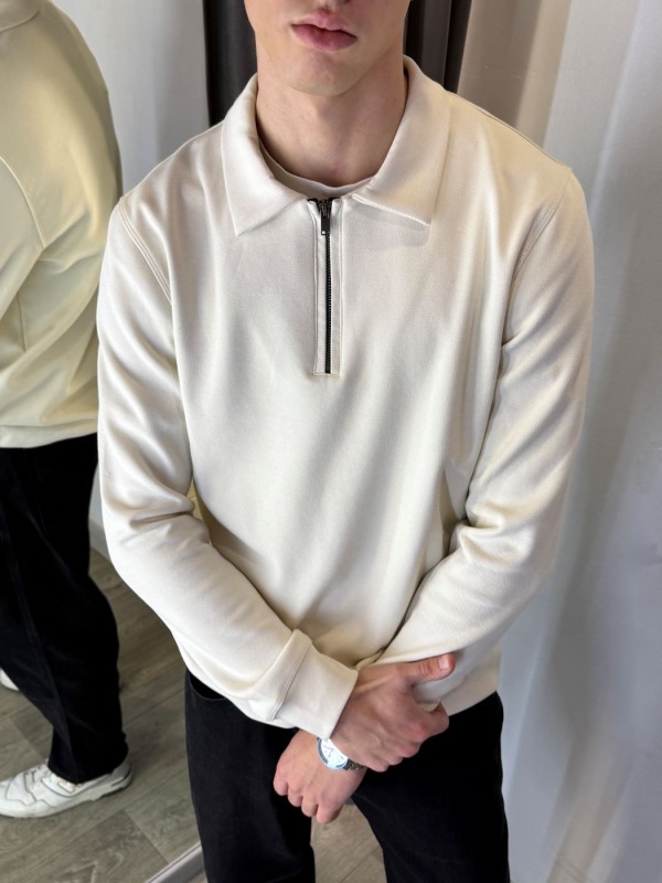 Базовая мужская рубашка поло на молнии modern basic polo  - Изображение 1