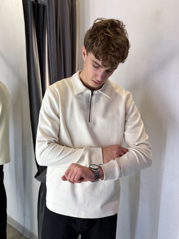 Базовая мужская рубашка поло на молнии modern basic polo  - Изображение 3