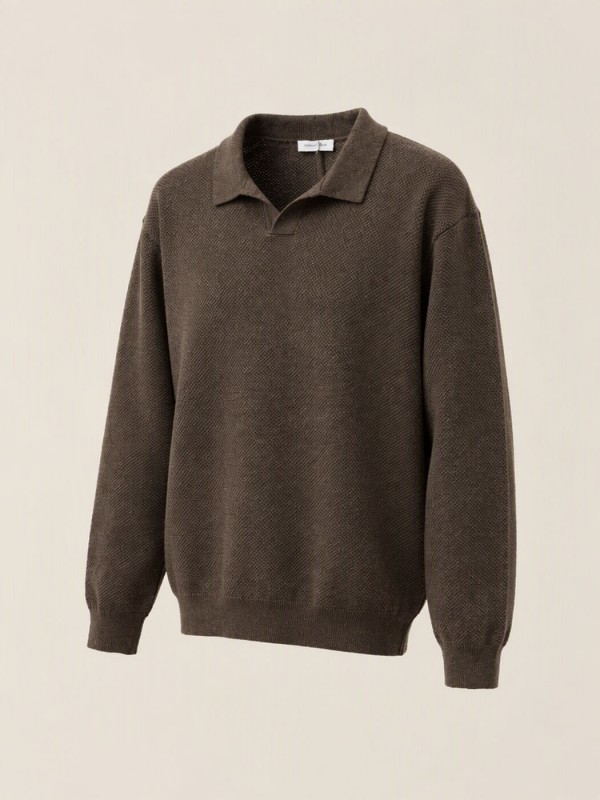 Стильне чоловіче трикотажне поло з коміром modern polo