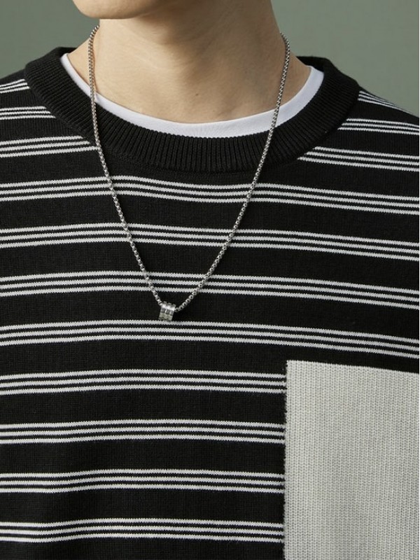 Джемпер смугастий з декоративною кишенею striped trend  -  Зображення 3