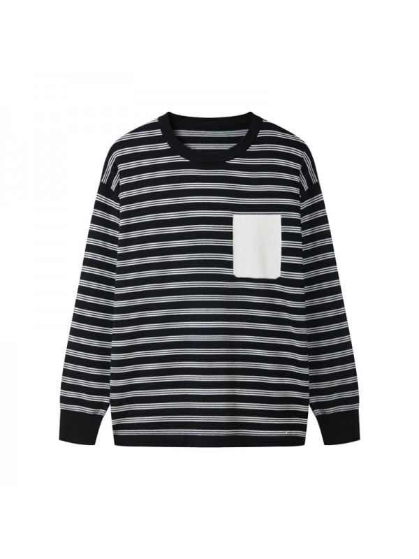 Джемпер смугастий з декоративною кишенею striped trend  -  Зображення 5