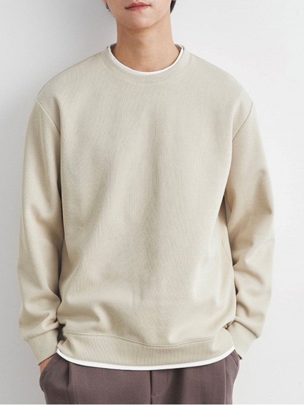 Мужской свитшот из фактурной ткани и многослойным эффектом minimal textured