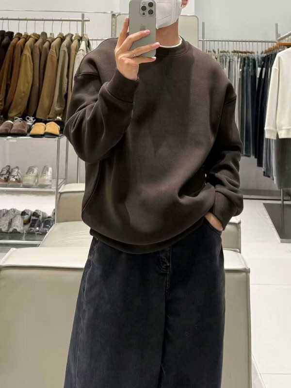 Теплый мужской свитшот на флисе в casual стиле double-sided fleece