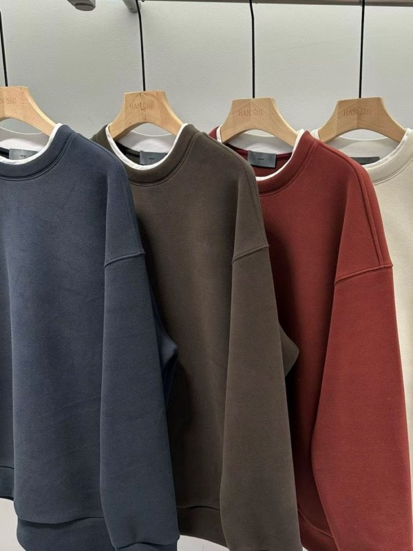 Теплый мужской свитшот на флисе в casual стиле double-sided fleece  - Изображение 2