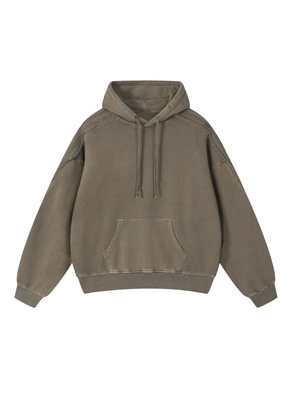 Чоловіче худі вільного крою з декоративними швами textured details  -  Зображення 1