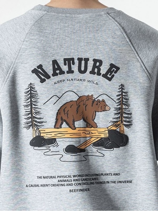 Свитшот с медведем и надписью KEEP NATURE WILD  - Изображение 2