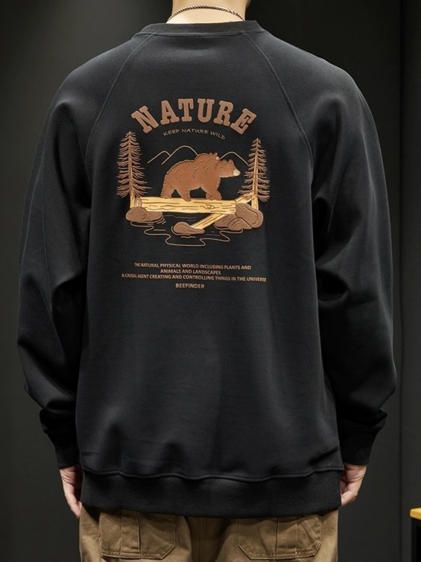Свитшот с медведем и надписью KEEP NATURE WILD  - Изображение 4