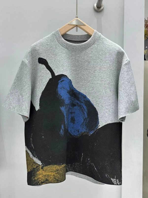 Дизайнерська футболка оверсайз з цифровим принтом груша blue pear soil