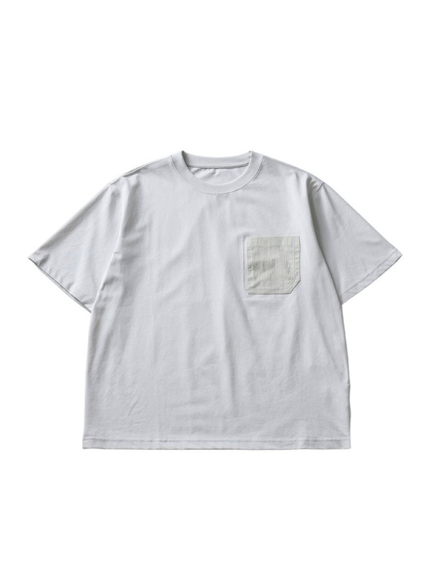 Футболка oversize с текстурным карманом light grey  - Изображение 5