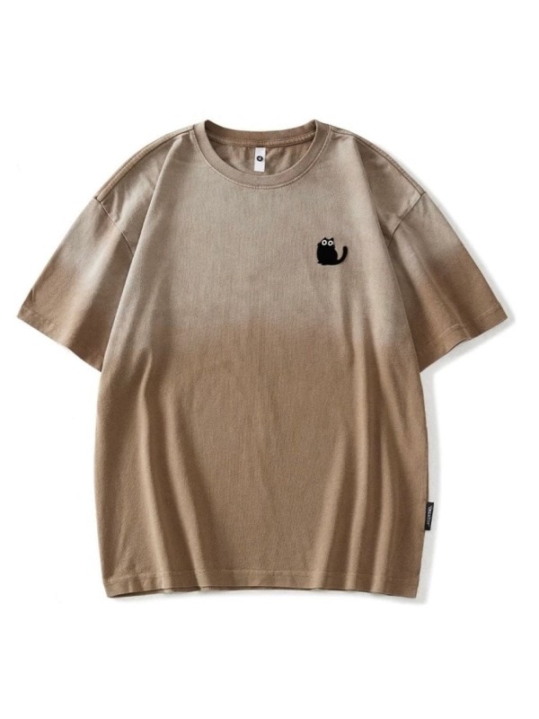 Футболка свободного кроя oversize с дизайном velvet cat  - Изображение 5