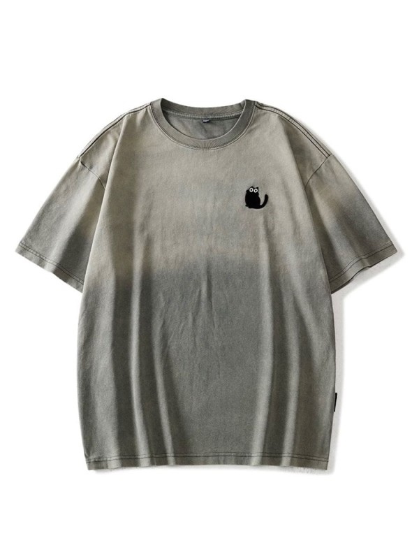 Футболка свободного кроя oversize с дизайном velvet cat  - Изображение 6