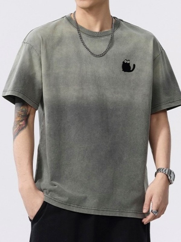 Футболка свободного кроя oversize с дизайном velvet cat