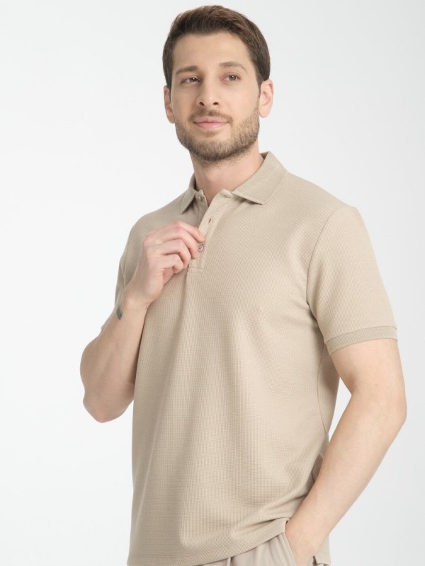 Чоловіче поло з фактурною в’язкою soft knit