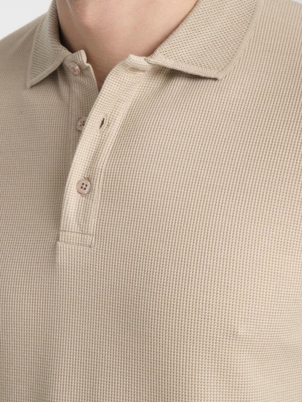 Чоловіче поло з фактурною в’язкою soft knit  -  Зображення 1