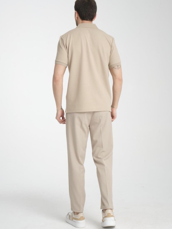 Чоловіче поло з фактурною в’язкою soft knit  -  Зображення 2