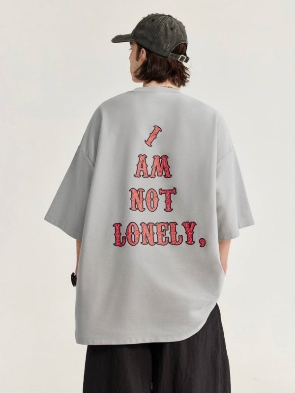 Футболка DPO оверсайз с принтом "Not lonely" - Изображение 7