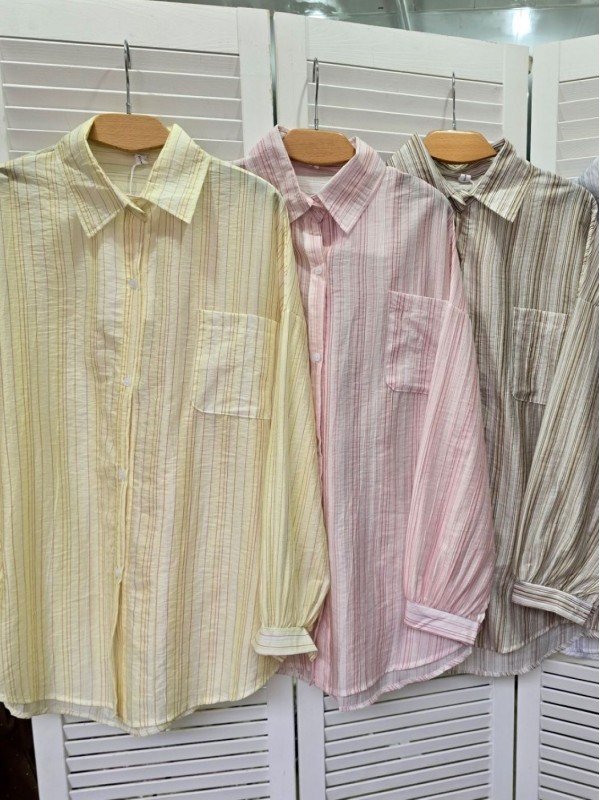 Невагома смугаста сорочка вільного крою striped style  -  Зображення 2