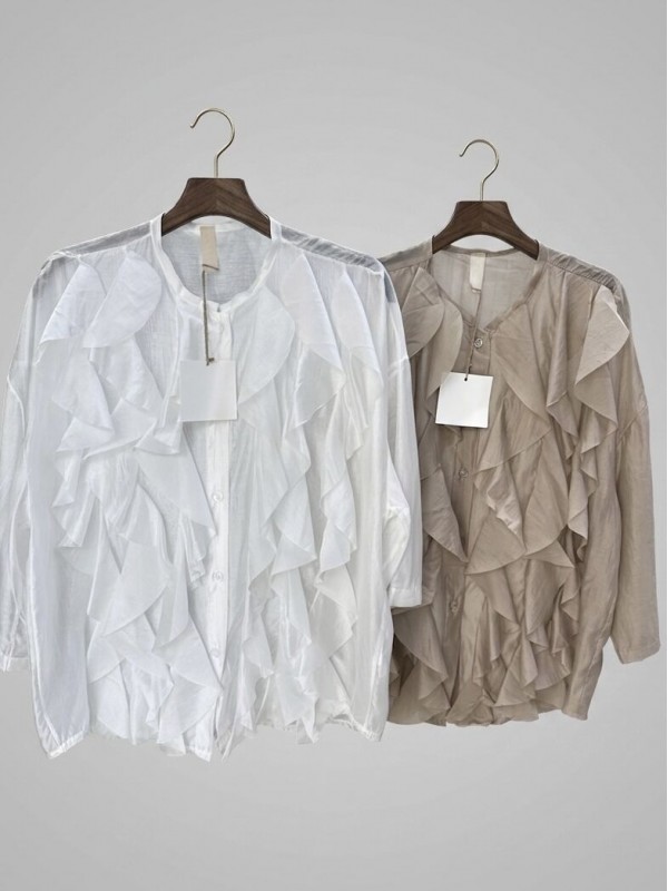Легкая блуза с рюшами ruffled blouse  - Изображение 2