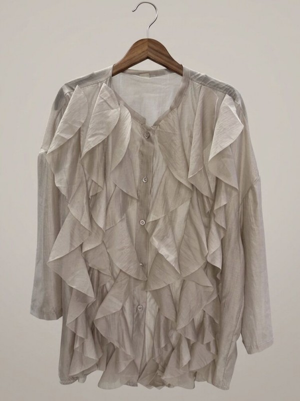 Легкая блуза с рюшами ruffled blouse  - Изображение 3