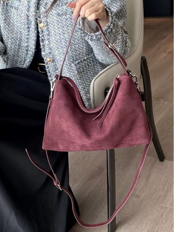 Стильна замшева сумка stylish suede bag  -  Зображення 1