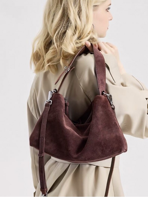 Стильна замшева сумка stylish suede bag  -  Зображення 3