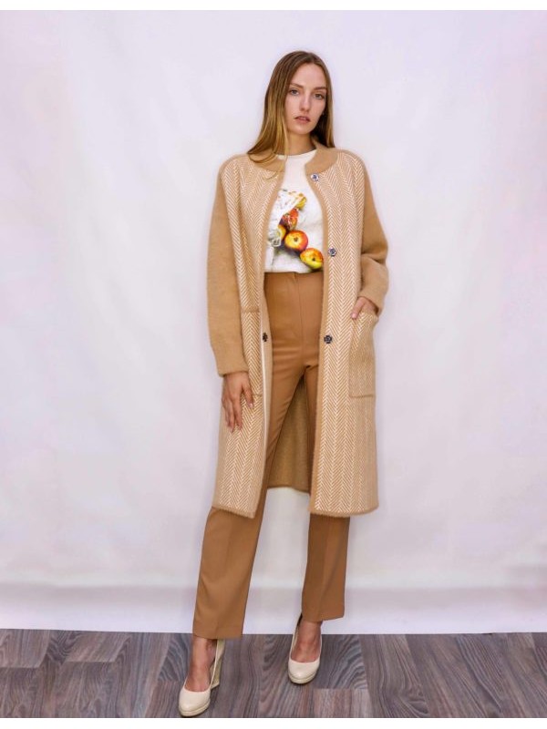 Женский кардиган на кнопках с накладными карманами elegant cardigan  - Изображение 2
