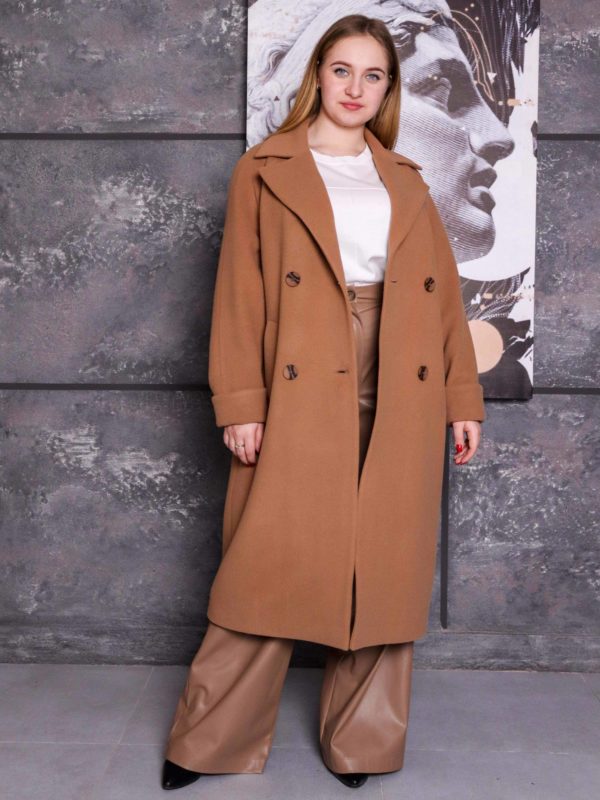 Двубортное женское пальто classic wool coat  - Изображение 2