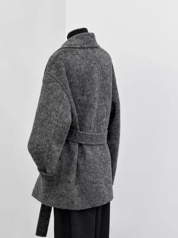Роскошное пальто с воротником-стойкой premium wool coat  - Изображение 2
