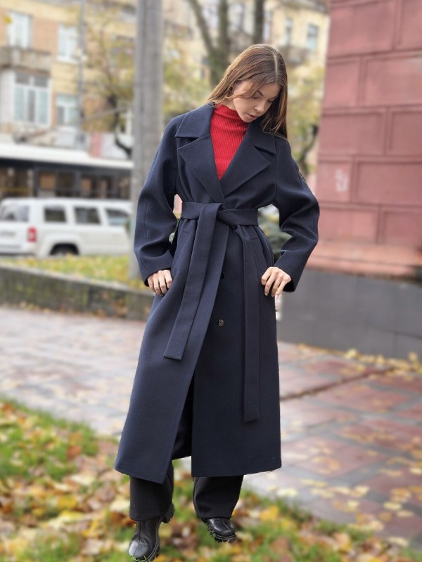 Длинное классическое пальто long cashmere coat  - Изображение 2