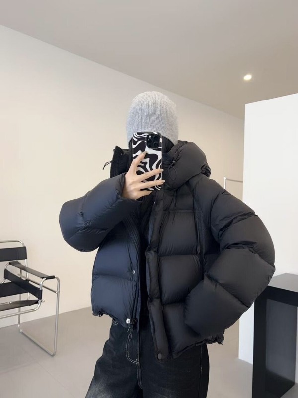 Короткий пуховик з капюшоном basic puffer  -  Зображення 1
