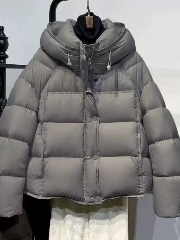 Короткий пуховик з капюшоном basic puffer  -  Зображення 2
