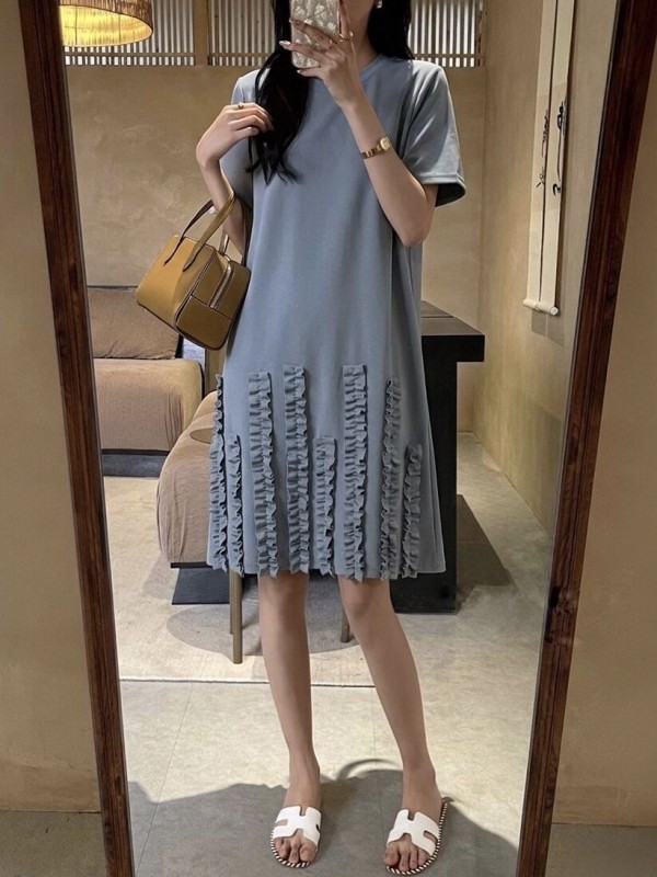 Платье с оборками stylish ruffled dress
