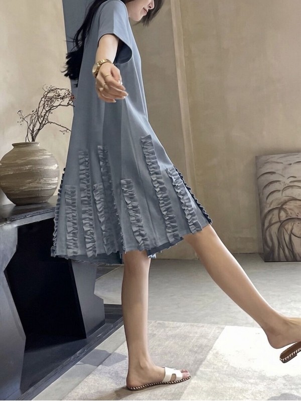Платье с оборками stylish ruffled dress  - Изображение 3