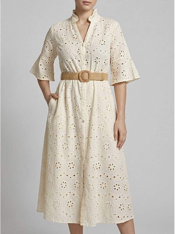 Летнее платье из прошвы elegant cotton dress  - Изображение 2