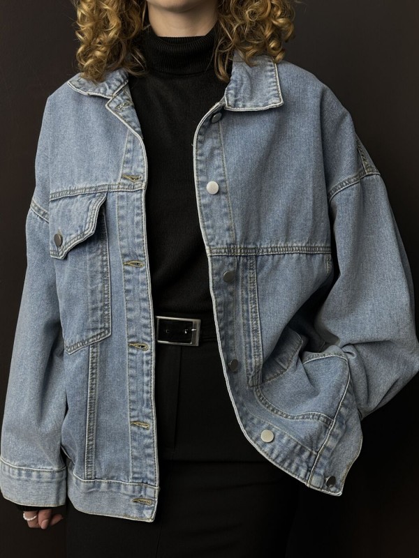 Джинсовая куртка оверсайз stylish denim jacket