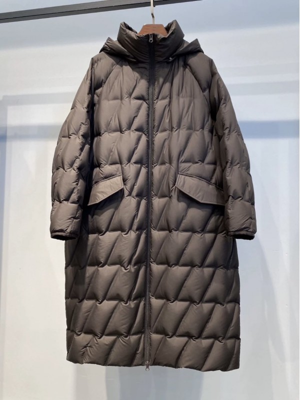 Стёганый удлиненный пуховик OVERSIZE