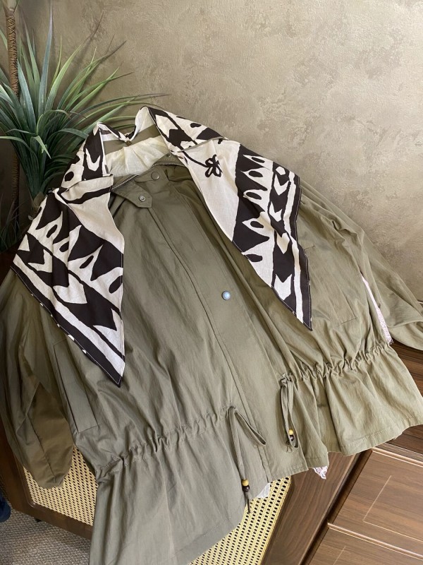 Легка бавовняна куртка з хустинкою trendy cotton jacket 