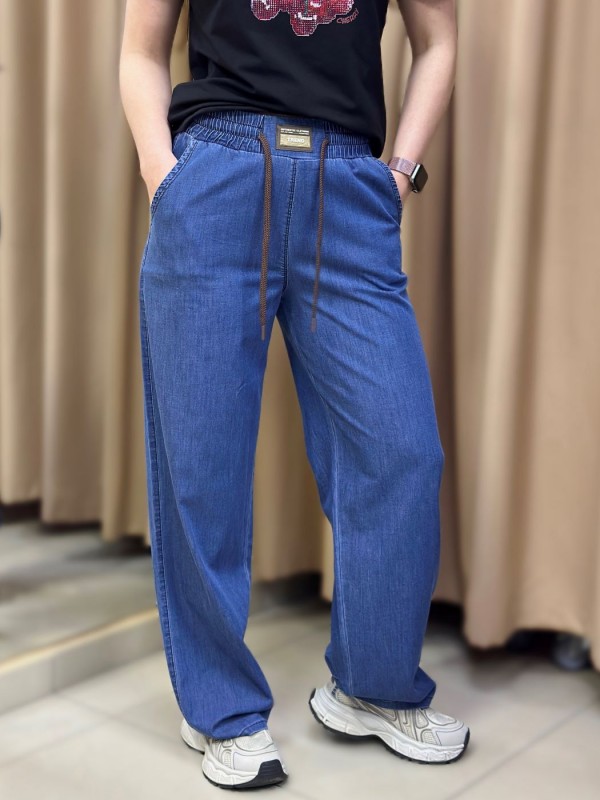  Легкие женские джинсы синего цвета denim trend  - Изображение 1