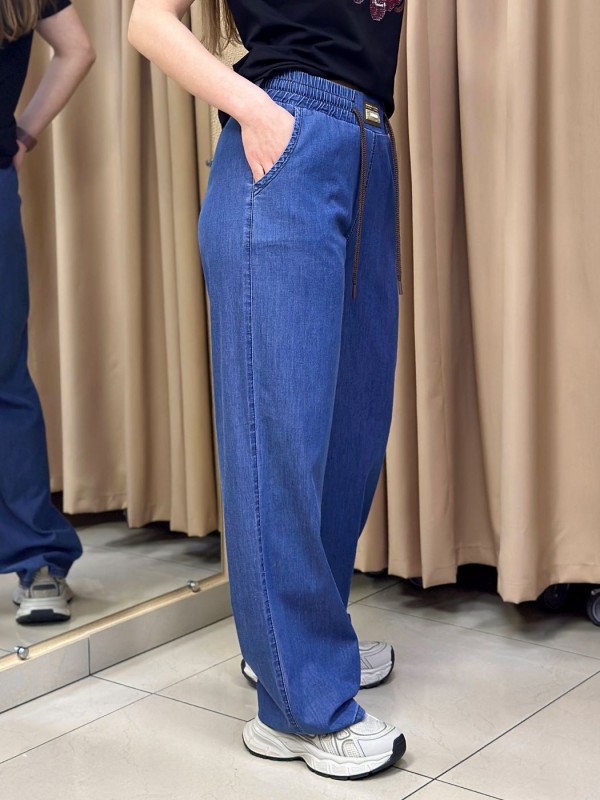  Легкие женские джинсы синего цвета denim trend  - Изображение 2