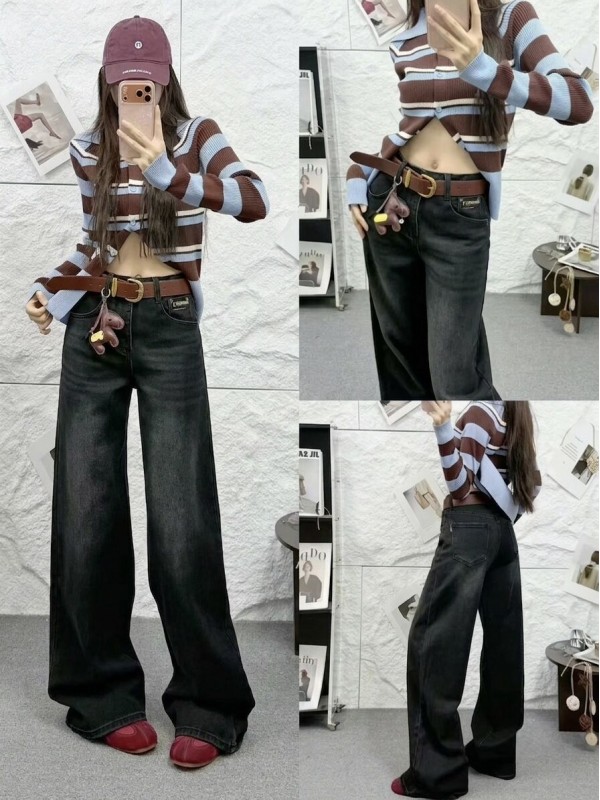 Широкі джинси stylish wide-leg jeans