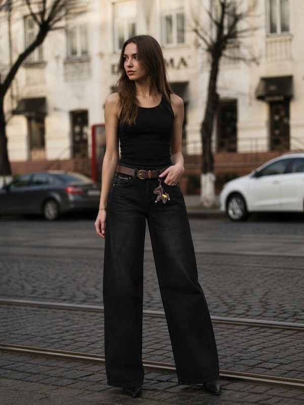 Широкі джинси stylish wide-leg jeans  -  Зображення 1
