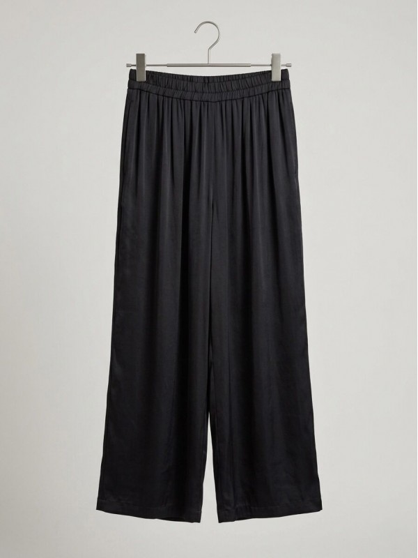 Легкі атласні штани black silk-like pants  -  Зображення 2