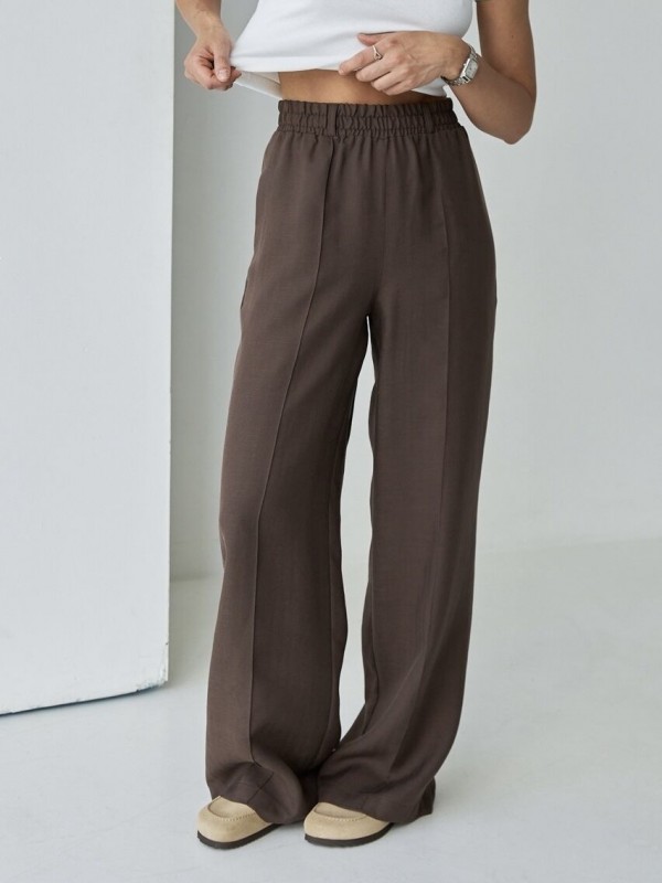 Легкі штани з льону wide-leg linen pants