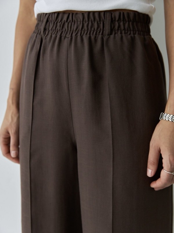 Легкі штани з льону wide-leg linen pants  -  Зображення 2