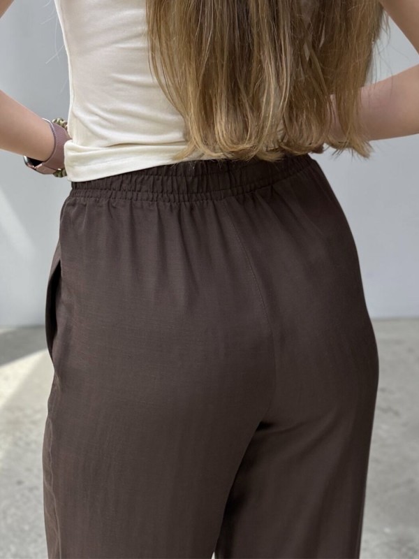 Легкі штани з льону wide-leg linen pants  -  Зображення 6