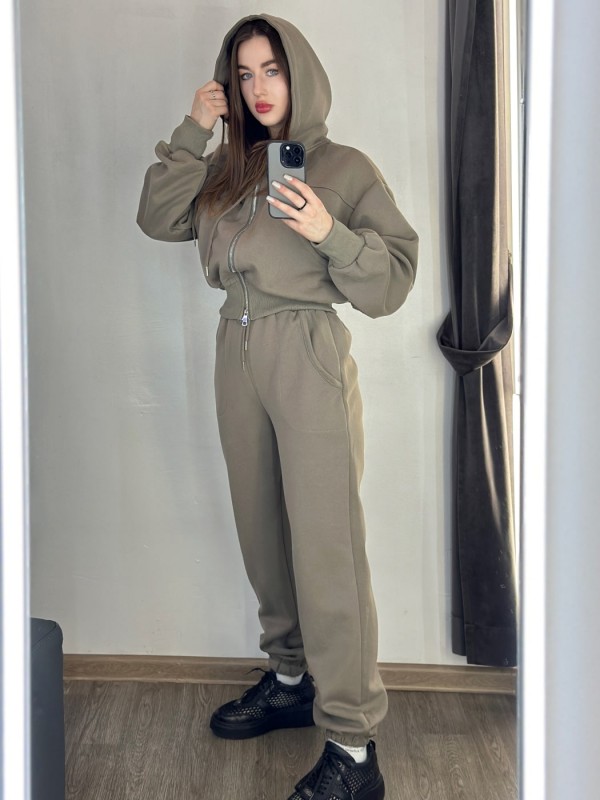 Костюм с укороченной кофтой и джоггерами basic suit  - Изображение 2
